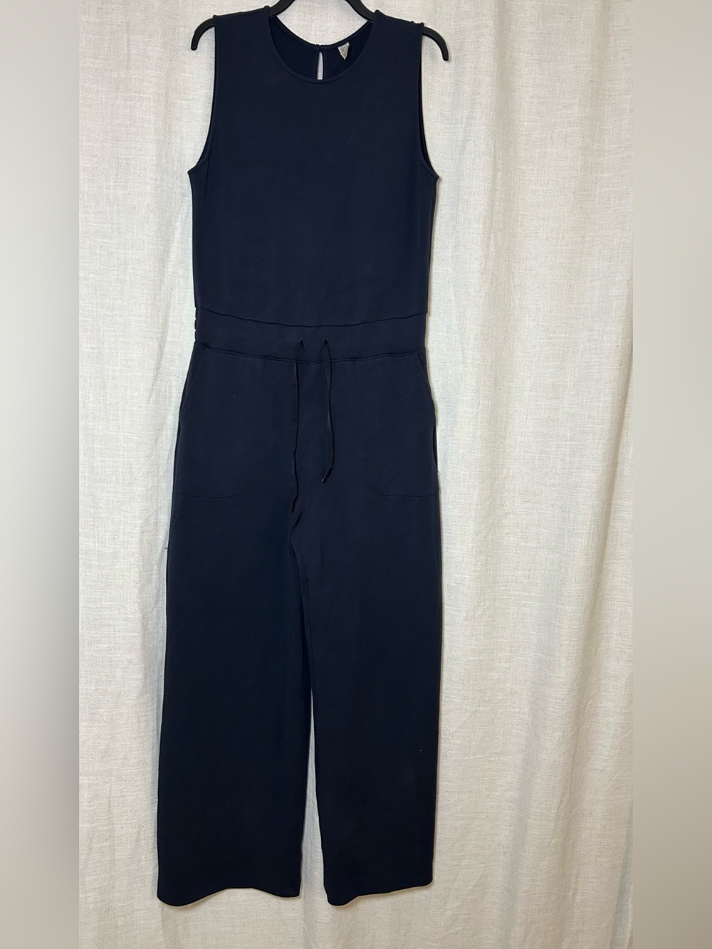 SPANX Sleeveless Drawstring Jumpsuit - Navy Size  XL